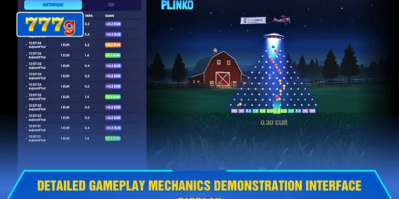 Detailed gameplay mechanics demonstration interface display