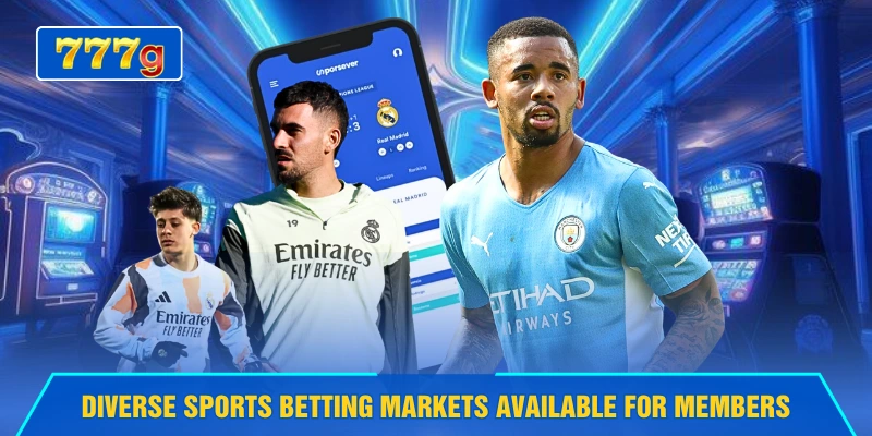 Diverse sports betting markets available for members