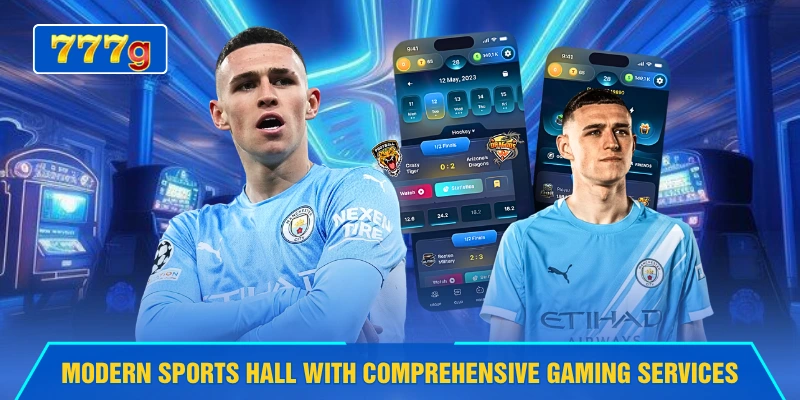 Modern sports hall with comprehensive gaming services