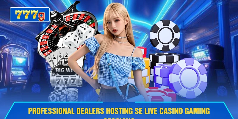 Professional dealers hosting SE live casino gaming sessions