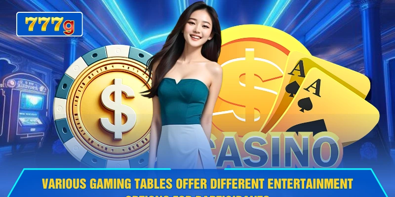 Various gaming tables offer different entertainment options for participants